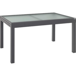 TUINTAFEL metaal, glas antraciet