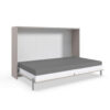 OPVOUWBAAR BED 120 cm x 200 cm, houtmateriaal grijs, sahara