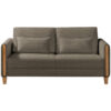 BANK MET BEDFUNCTIE, bruin, beukenhout, textiel