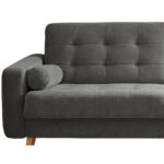 BANK MET BEDFUNCTIE, grijs textiel, houten materiaal thumbnail 7
