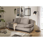 SOFA WITH BED FUNCTION, white textile, wooden material thumbnail 2