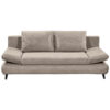SOFA WITH BED FUNCTION, white textile, wooden material