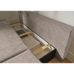 SOFA WITH BED FUNCTION, white textile, wooden material thumbnail 7