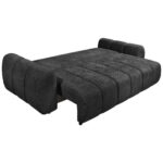 BANK MET BEDFUNCTIE, zwart textiel thumbnail 5