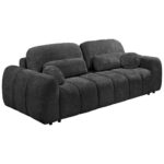 BANK MET BEDFUNCTIE, zwart textiel thumbnail 7