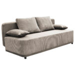 BANK MET BEDFUNCTIE, bruin textiel thumbnail 4