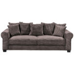 BANK MET BEDFUNCTIE, bruin textiel thumbnail 1