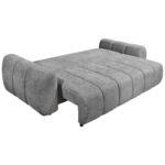 BANK MET BEDFUNCTIE, grijs textiel thumbnail 4