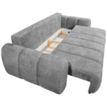 BANK MET BEDFUNCTIE, grijs textiel thumbnail 5