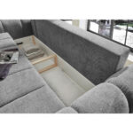 BANK MET BEDFUNCTIE, grijs textiel thumbnail 7