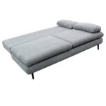 BANK MET BEDFUNCTIE, lichtgrijs textiel thumbnail 5