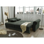 BANK MET BEDFUNCTIE, donkergroen textiel thumbnail 3
