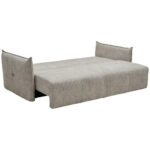 BANK MET BEDFUNCTIE, bruingrijs textiel thumbnail 4