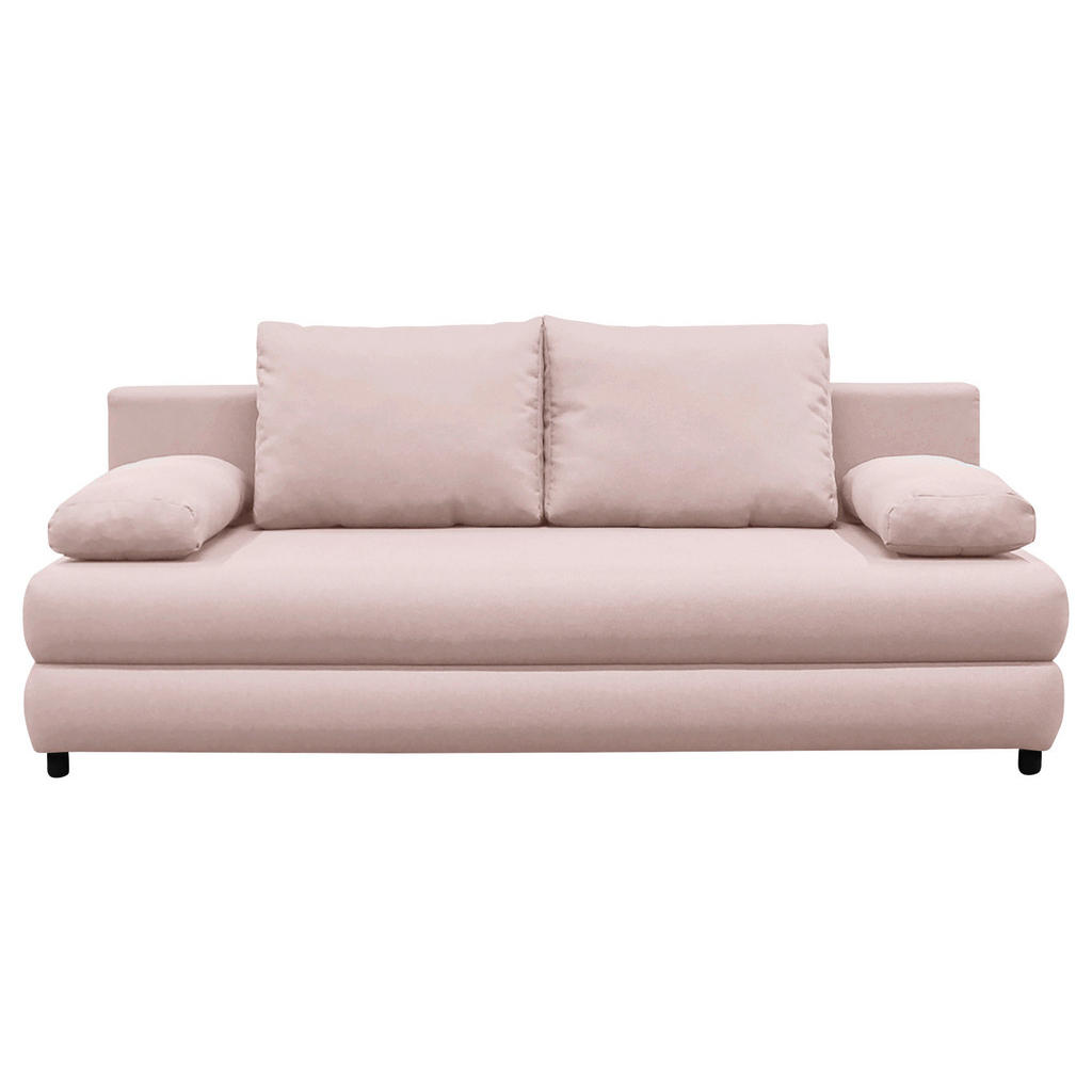 BANK MET BEDFUNCTIE, roze textiel