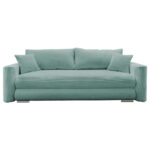 BANK MET BEDFUNCTIE, lichtblauw textiel thumbnail 2