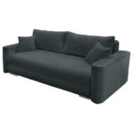 BANK MET BEDFUNCTIE, donkergrijs textiel thumbnail 3