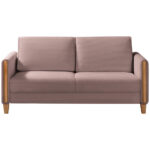 BANK MET BEDFUNCTIE, beukenkleur, antiekroze hout, textiel thumbnail 6