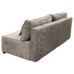 BANK MET BEDFUNCTIE, lichtbruin textiel thumbnail 4