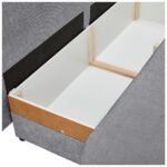 BANK MET BEDFUNCTIE, donkergrijs textiel thumbnail 4