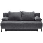 BANK MET BEDFUNCTIE, donkergrijs textiel thumbnail 1