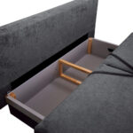 BANK MET BEDFUNCTIE, donkergrijs textiel thumbnail 5