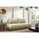 BANK MET BEDFUNCTIE, beige textiel thumbnail 1