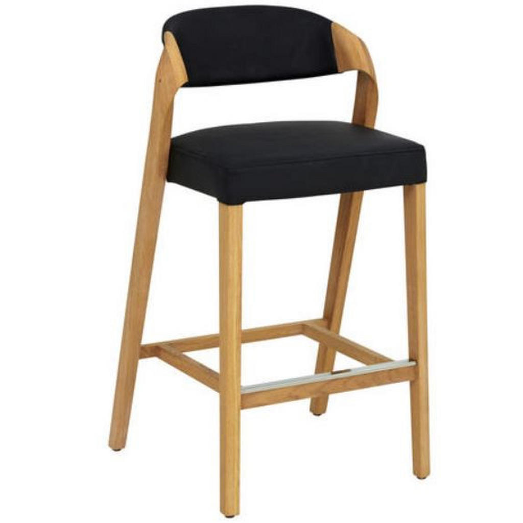 BARS STOEL, eikenkleur, zwart