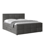 BOXSPRINGBED 180 cm x 200 cm, metaal, kunststof, textiel, karton, houtmateriaal antraciet thumbnail 2