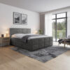 BOXSPRINGBED 180 cm x 200 cm, metaal, kunststof, textiel, karton, houtmateriaal antraciet
