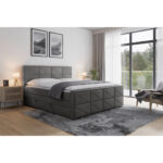 BOXSPRINGBED 180 cm x 200 cm, metaal, kunststof, textiel, karton, houtmateriaal antraciet thumbnail 3