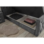 BOXSPRINGBED 180 cm x 200 cm, textiel, houtmateriaal antraciet thumbnail 7