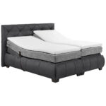 BOXSPRINGBED 180 cm x 200 cm, textiel, houtmateriaal antraciet thumbnail 3