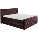 BOXSPRINGBED 180 cm x 200 cm, textiel, houtmateriaal, eikleur thumbnail 2
