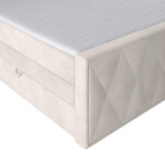 BOXSPRINGBED 180 cm x 200 cm, metaal, kunststof, textiel, karton, houtmateriaal wit thumbnail 4