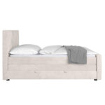 BOXSPRINGBED 180 cm x 200 cm, metaal, kunststof, textiel, karton, houtmateriaal wit thumbnail 5