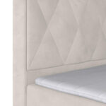 BOXSPRINGBED 180 cm x 200 cm, metaal, kunststof, textiel, karton, houtmateriaal wit thumbnail 7