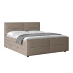 BOXSPRING BED 180 cm x 200 cm, hout, metaal, kunststof, textiel wit thumbnail 2