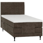 BOXSPRINGBED 120 cm x 200 cm, bruin textiel thumbnail 1