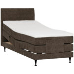 BOXSPRINGBED 120 cm x 200 cm, bruin textiel thumbnail 3