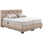 BOXSPRINGBED 180 cm x 200 cm, textiel, houtmateriaal bruin thumbnail 3