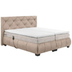 BOXSPRINGBED 180 cm x 200 cm, textiel, houtmateriaal bruin thumbnail 5