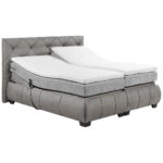 BOXSPRINGBED 180 cm x 200 cm, textiel, materiaal hout grijs thumbnail 3