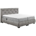 BOXSPRINGBED 180 cm x 200 cm, textiel, materiaal hout grijs thumbnail 4