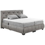 BOXSPRINGBED 180 cm x 200 cm, textiel, materiaal hout grijs thumbnail 5