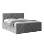 BOXSPRINGBED 180 cm x 200 cm, metaal, kunststof, textiel, karton, houtmateriaal lichtgrijs thumbnail 2