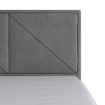 BOXSPRING POSTELJA 180 cm x 200 cm, leseni materiaal svetlo siva thumbnail 7