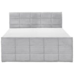 BOXSPRINGBED 183 cm x 200 cm, textiel, materiaal hout lichtgrijs thumbnail 3