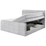 BOXSPRINGBED 183 cm x 200 cm, textiel, materiaal hout lichtgrijs thumbnail 5