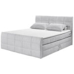 BOXSPRINGBED 183 cm x 200 cm, textiel, materiaal hout lichtgrijs thumbnail 6
