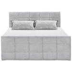 BOXSPRINGBED 183 cm x 200 cm, textiel, materiaal hout lichtgrijs thumbnail 7